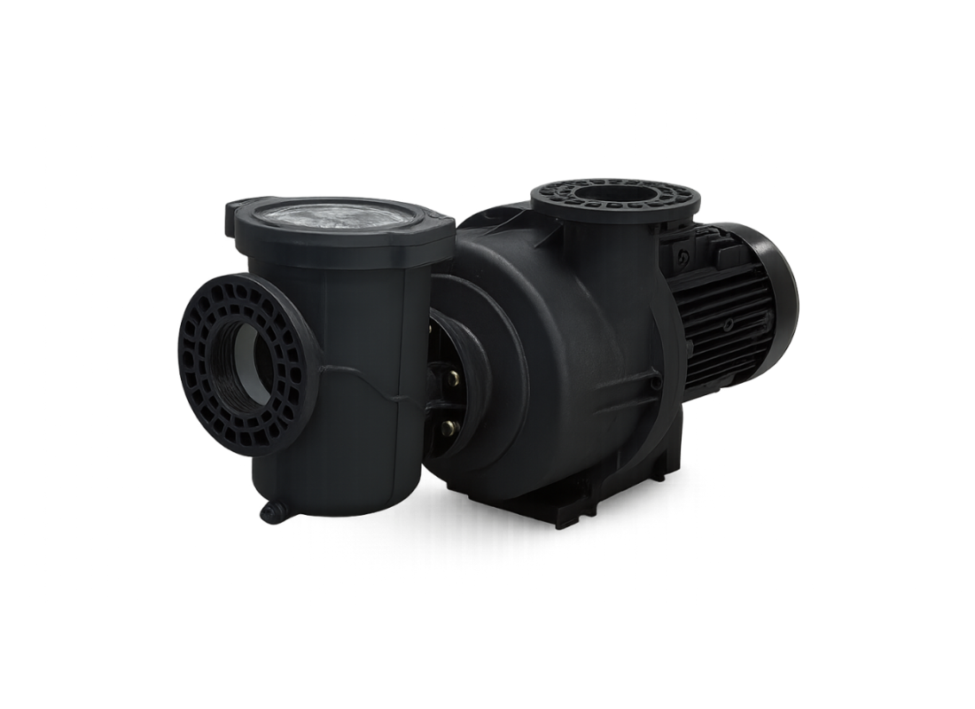 Astral Pool KIVU 7.5HP heavy-duty commercial single-speed pool filter pump, showing its robust motor and pump components.