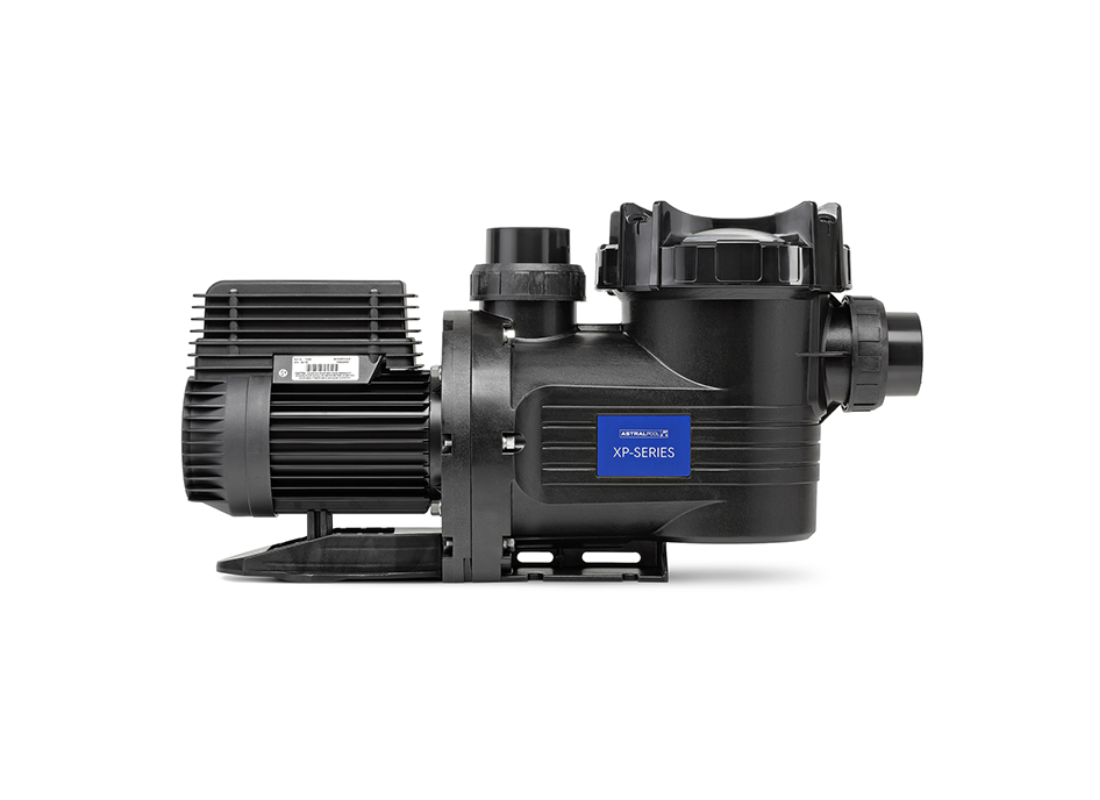 Astral Pool XP 2.0HP 3-phase single-speed pool pump, featuring a sturdy design for efficient water circulation.