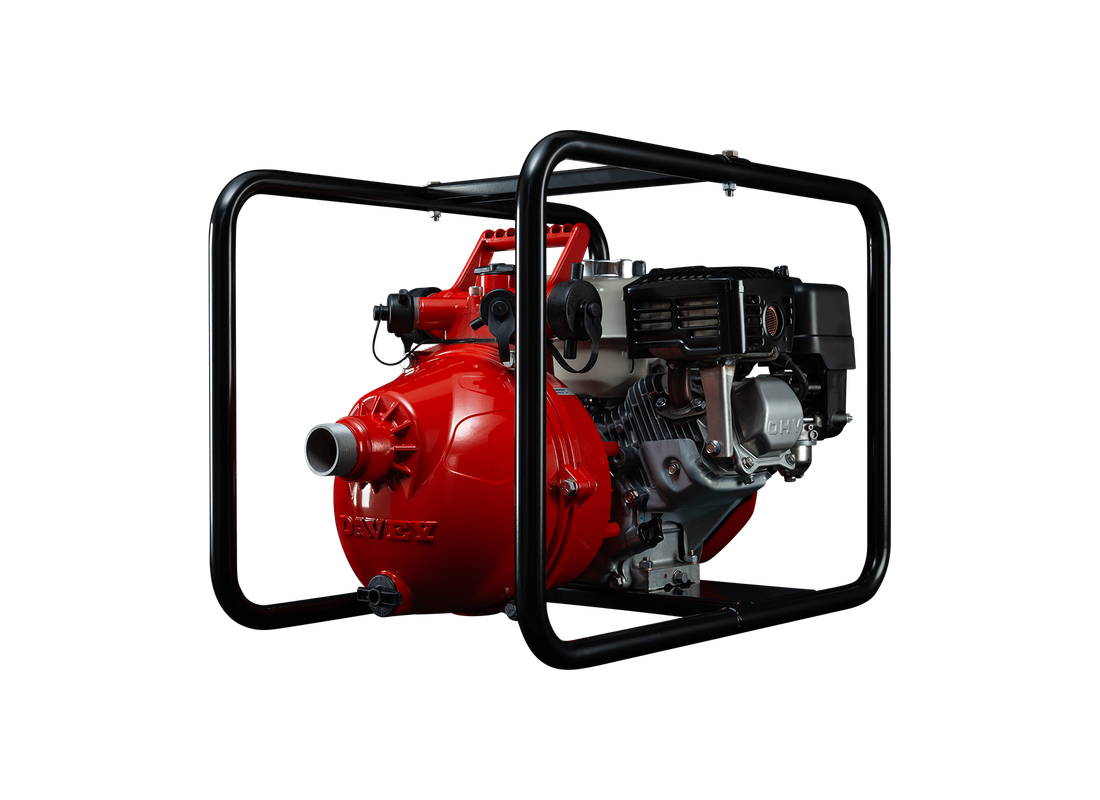 Davey 5255H aluminium twin-stage firefighting pump with Honda petrol engine for high-pressure fire suppression applications.