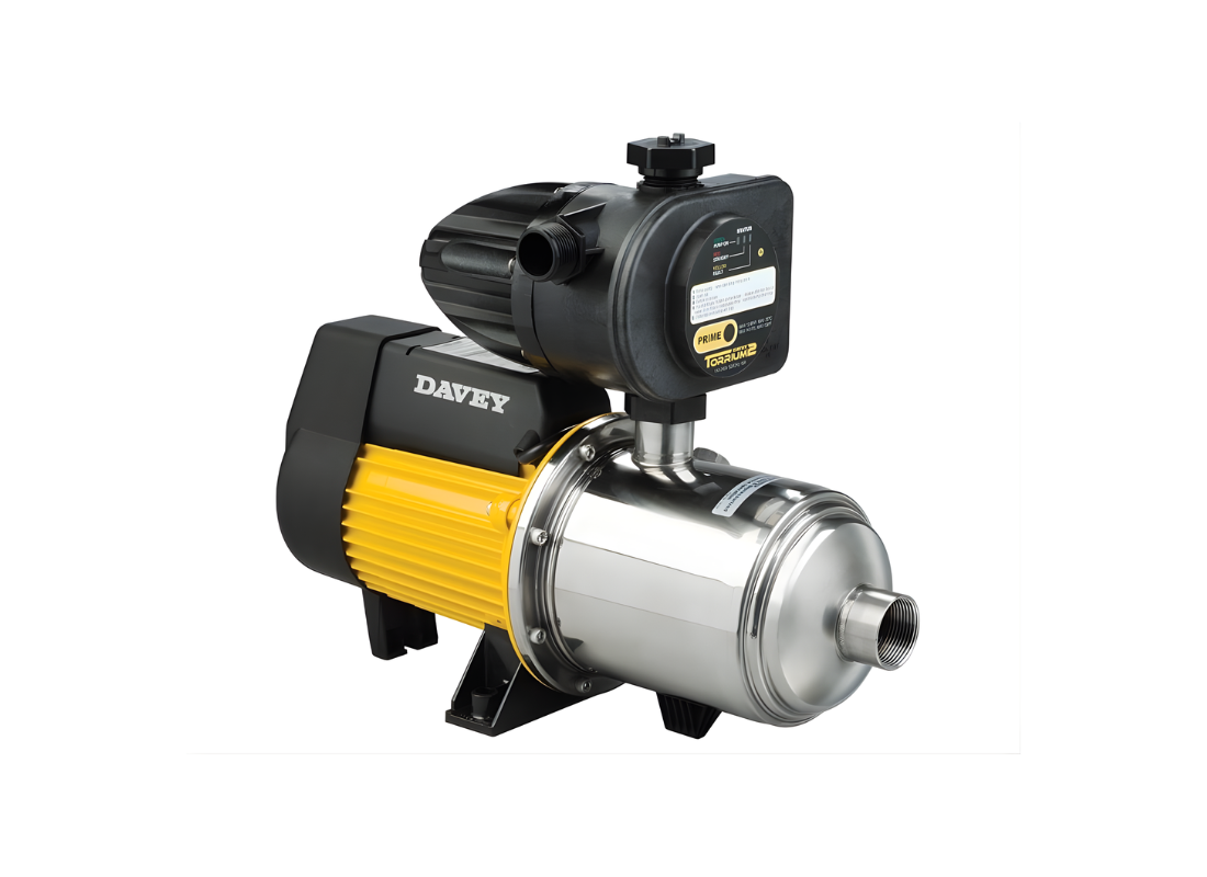 Davey HM90-11T stainless steel multistage pressure pump with Torrium2 controller for reliable water pressure management