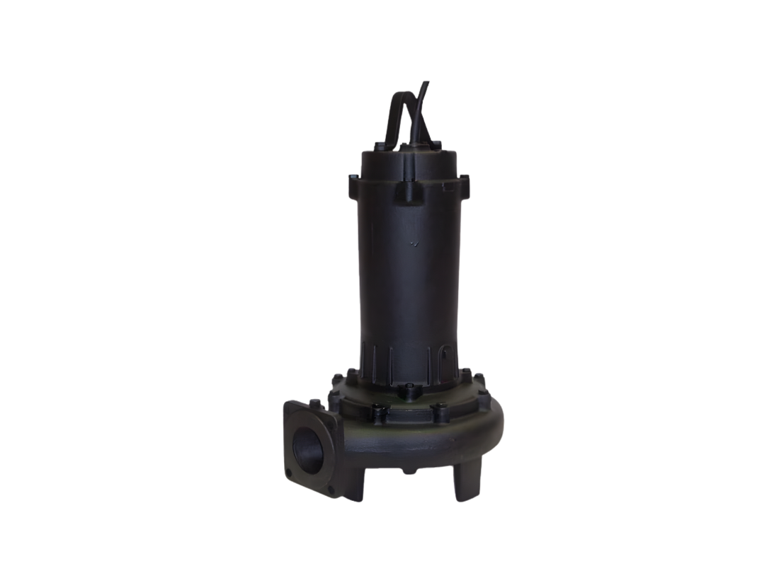Ebara 50DVS cast iron submersible wastewater pump with semi-vortex impeller, designed for efficient sewage and water removal.
