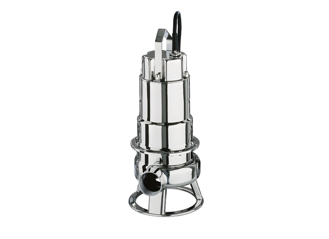 Ebara DW VOX 75T stainless steel submersible drainage pump with vortex impeller, used for efficient water drainage applications