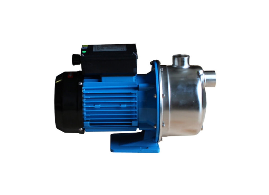 Goulds XBGR 75 stainless steel self-priming jet pump with inlet and outlet connections, designed for water transfer applications