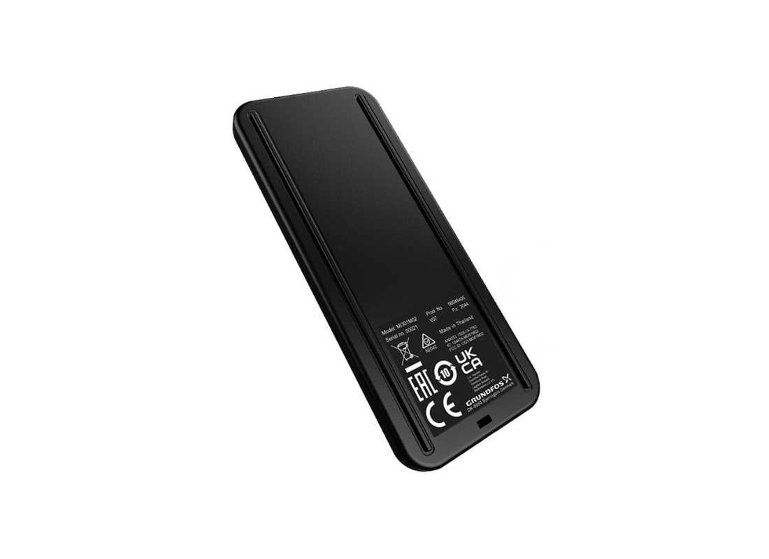 Grundfos GO MI301 wireless pump monitoring module accessory for Grundfos pumps, with digital interface and connectivity features.