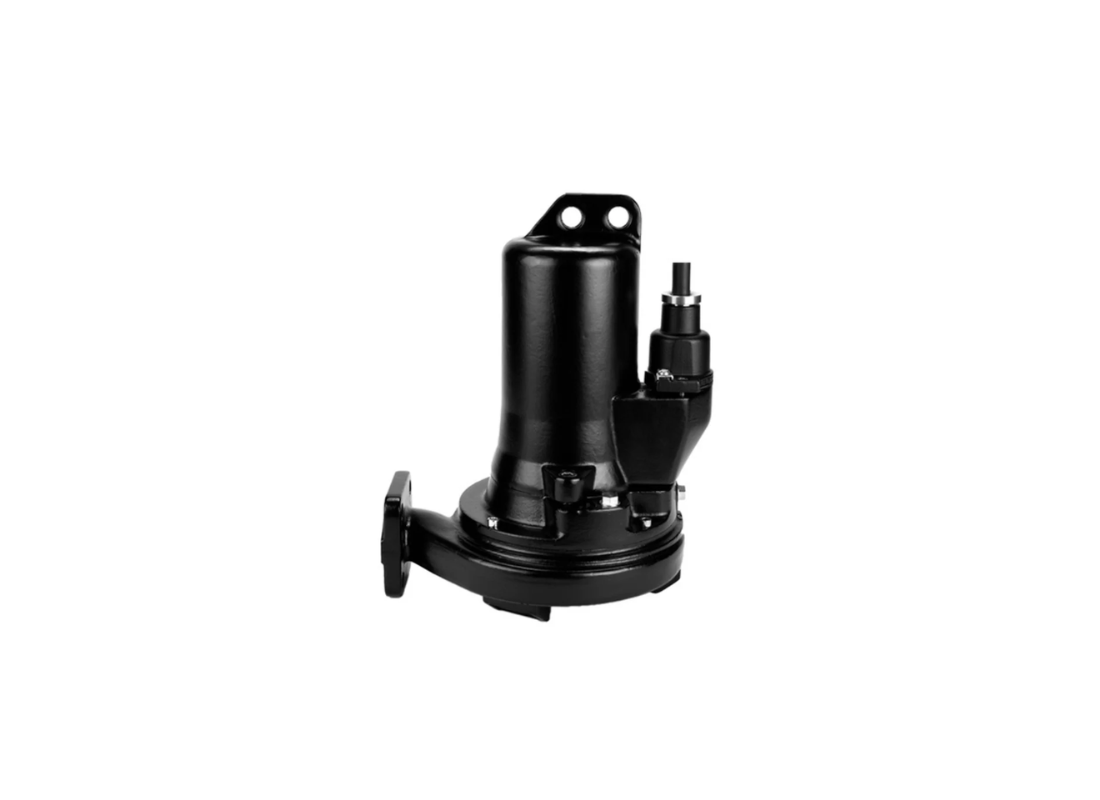 Jung Pumpen Multicut 08/2ME submersible wastewater pump with hardened stainless steel cutter in operation.
