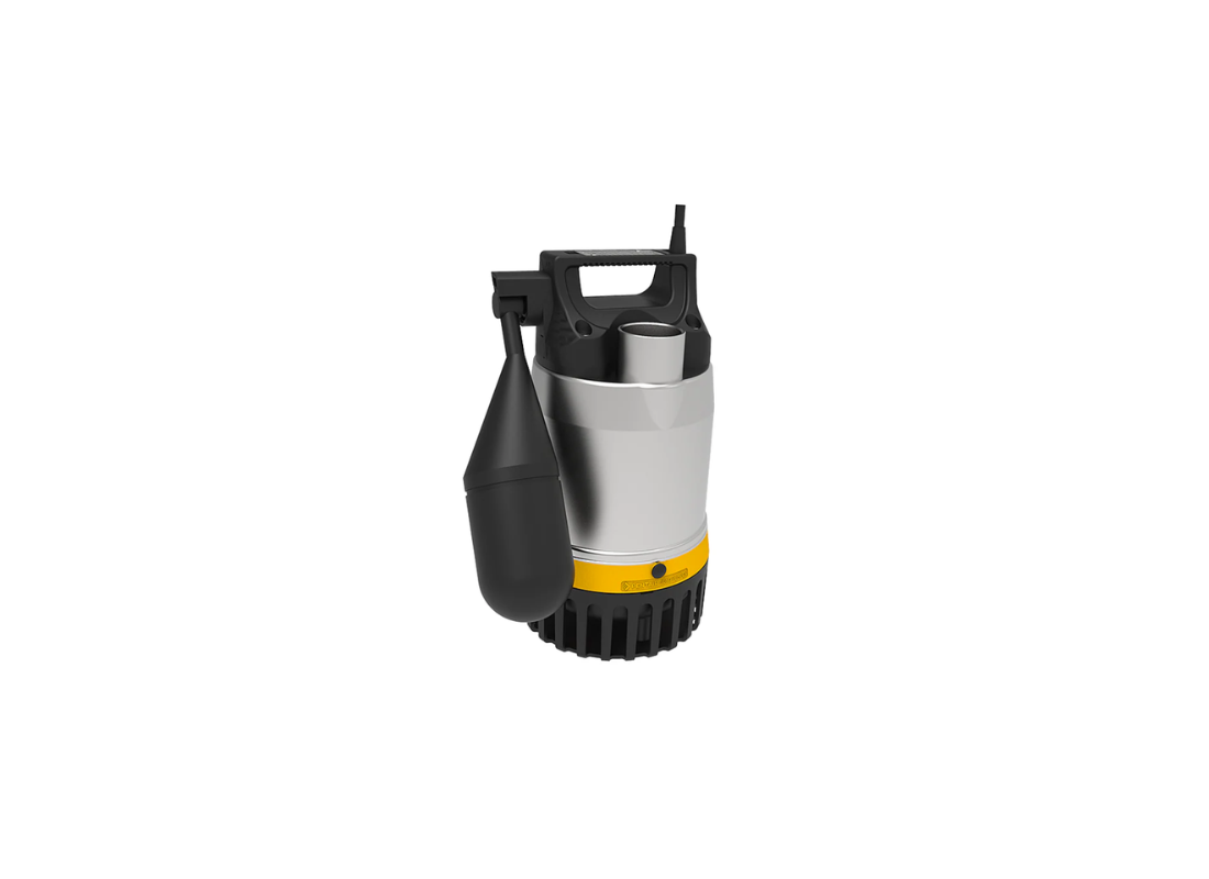 Jung Pumpen Multidrain UV3 stainless steel grey water drainage pump with level control, submersible design for efficient water removal.
