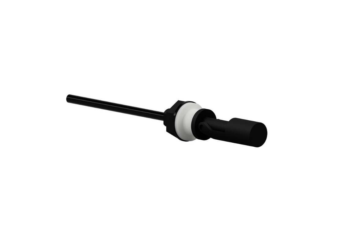 Matelec FSW-12565 magnetic horizontal float switch accessory with durable plastic housing and electrical connections.