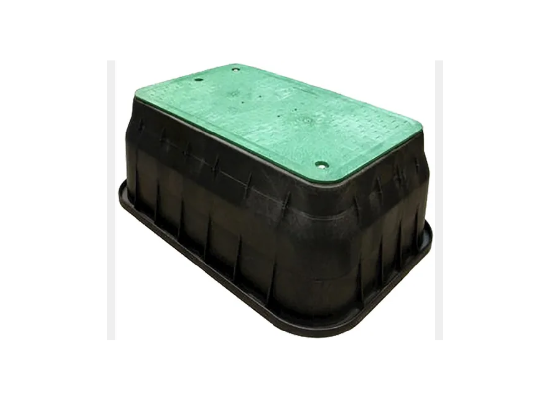 Norma NDS® 324BCB-BG rectangular super jumbo irrigation valve box with lid and sturdy construction