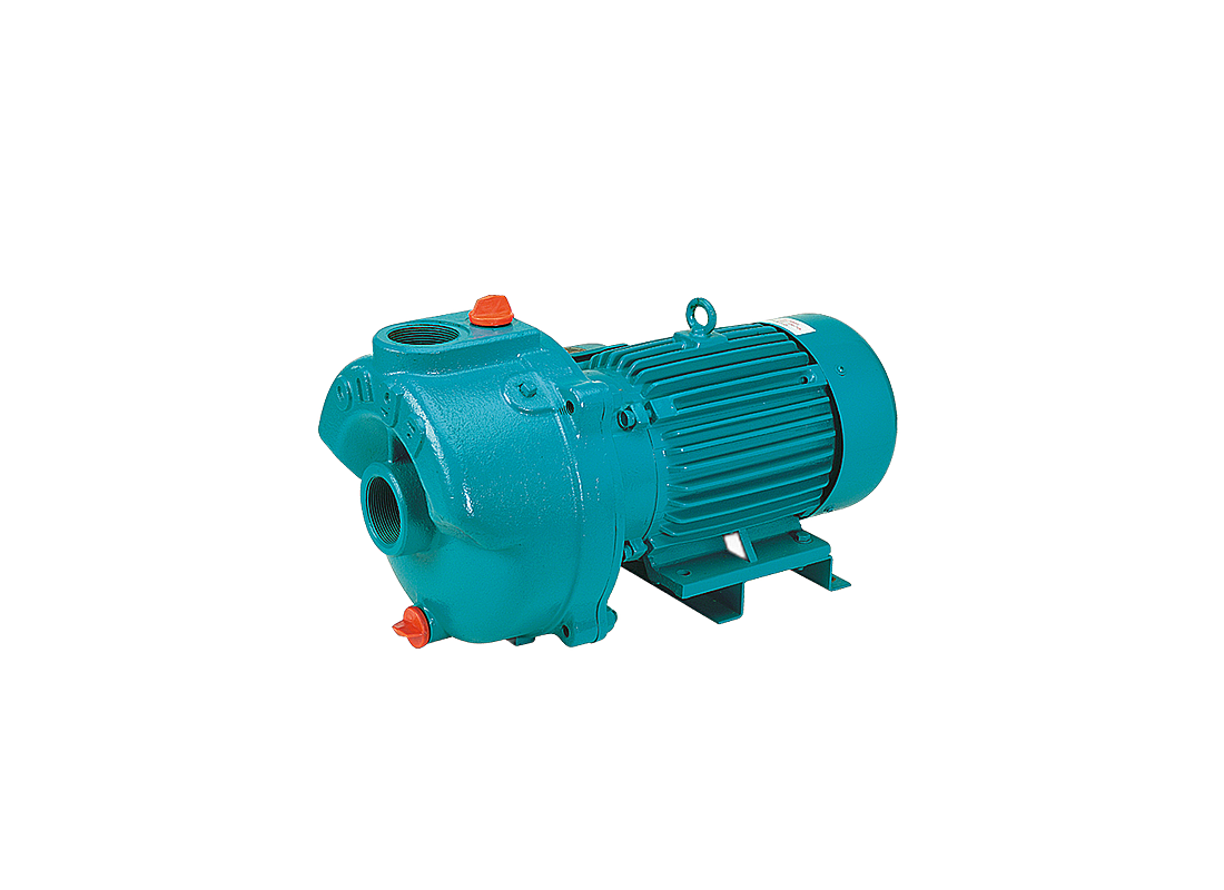Onga 183 cast iron high flow centrifugal irrigation pump with polycarbonate impeller, featuring a sturdy metal construction and prominent inlet.