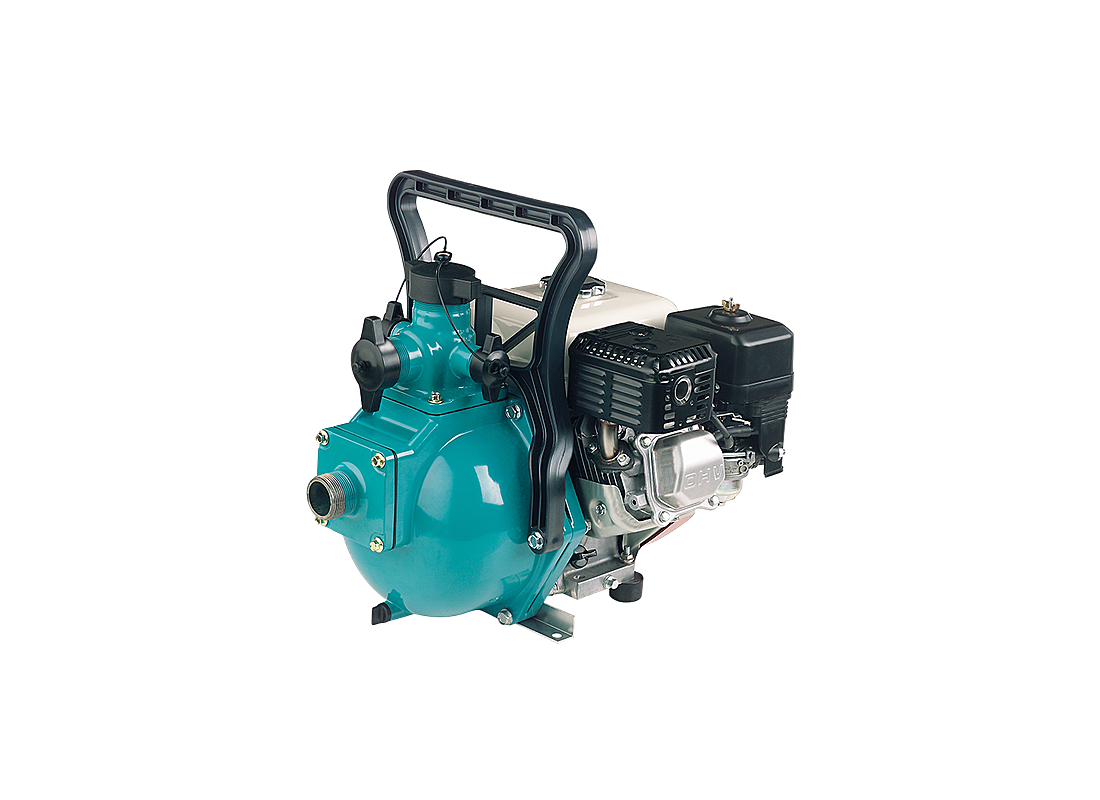 Onga B65H aluminium single-stage firefighting pump with Honda GX200 petrol engine, showing the pump and engine components.