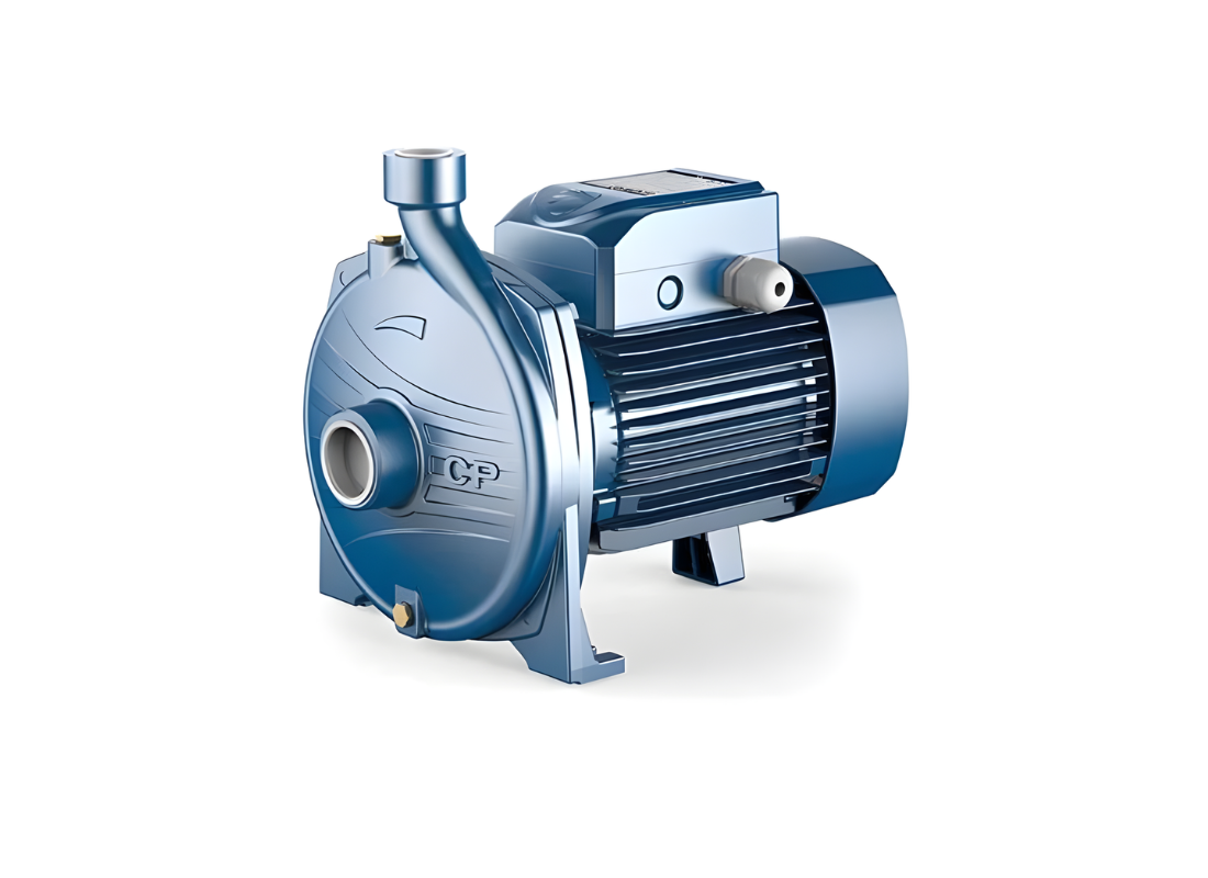 Pedrollo CP220C cast iron high flow centrifugal irrigation pump with single impeller, showing the pump’s robust construction and inlet outlet.