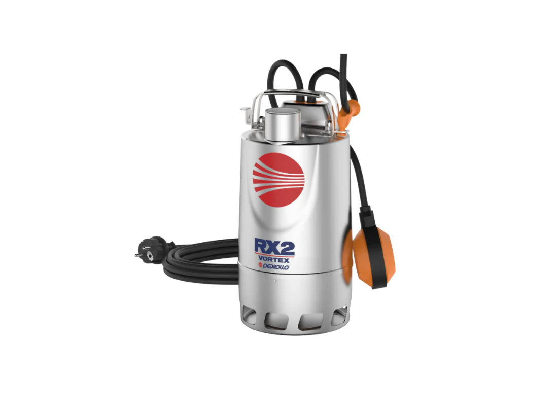 Pedrollo RXM3/20 stainless steel submersible drainage pump with vortex impeller for efficient water removal.