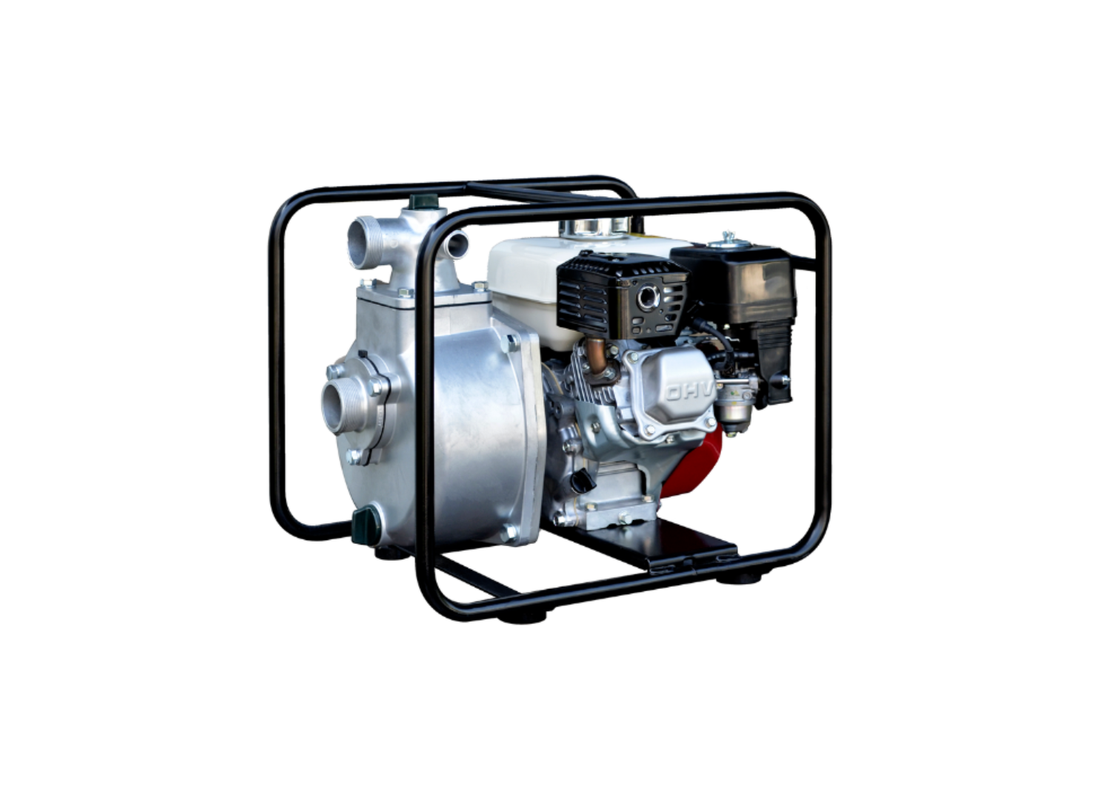 Pumpmaster SERH-50F aluminium firefighting pump with Honda GX160 petrol engine, designed for high-pressure emergency water supply.