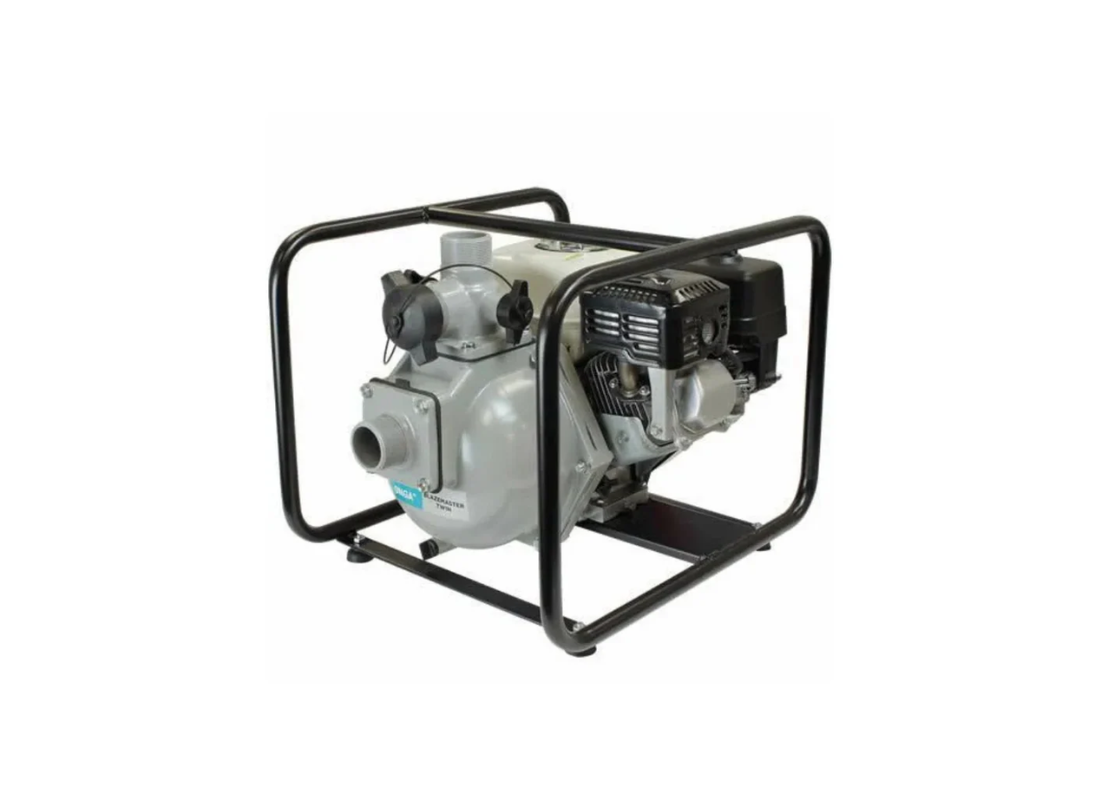 Onga B65HMR UTD twin-stage firefighting pump with Honda GX200 engine, portable firefighting pump for high-pressure water transfer.