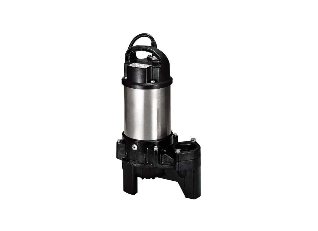 Tsurumi 50PU2.75S stainless steel submersible wastewater pump with vortex impeller for efficient drainage and waste removal.