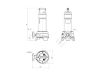 Grundfos UNILIFT APG.40.10.3 Cast Iron Grinder Pump for domestic wastewater with Vortex Semi-Open Impeller