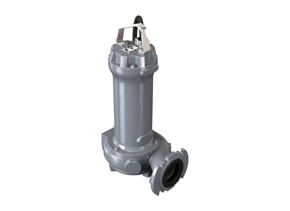 Zenit DRG 250/2-3 heavy-duty cast iron submersible wastewater pump with grinder impeller for industrial sewage removal.
