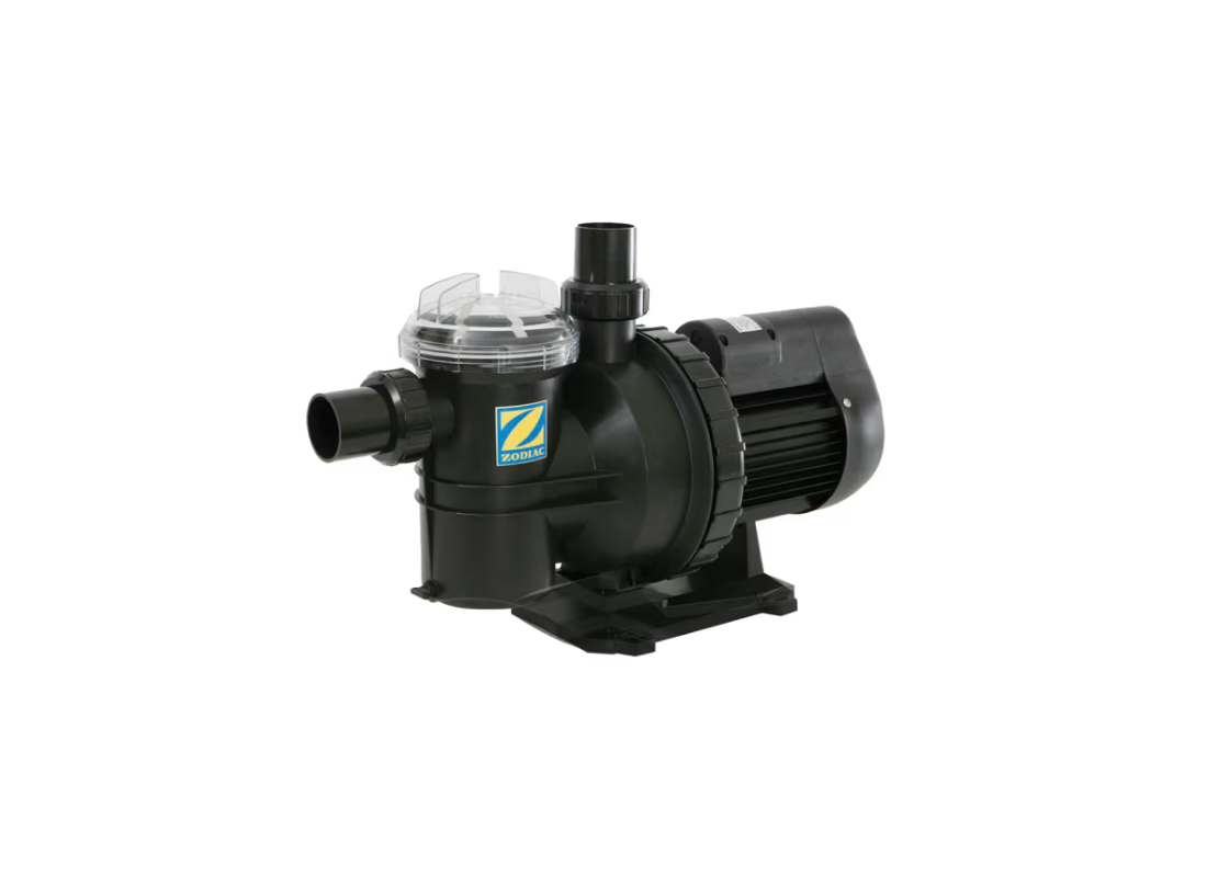 Zodiac Titan ZTS150 heavy-duty single-speed pool pump with high flow rate, designed for efficient pool circulation.