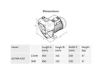 Aussie Pumps GMP G2TMK-A/ST 3KW Cast Iron Semi-Trash Pump for Commercial Washdown with Open Impeller