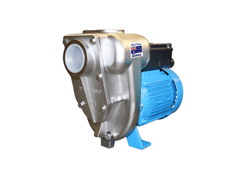 Aussie Pumps GMP GB2KQ-A/X 2.2 1P Stainless Steel Single Phase Chemical Transfer Pump with Open Impeller