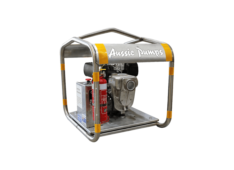 Aussie Pumps GMP GB2KQA/X/L48EM2 Mine Spec 316 Stainless Steel Semi-Trash Pump with Yanmar Diesel Electric Start Engine