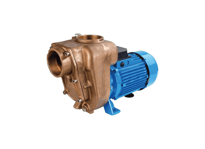 Aussie Pumps GMP GB3KQA/B2.2K1PS2 Nial Bronze 3" Ports Single Phase Marine Transfer Pump with Open Impeller
