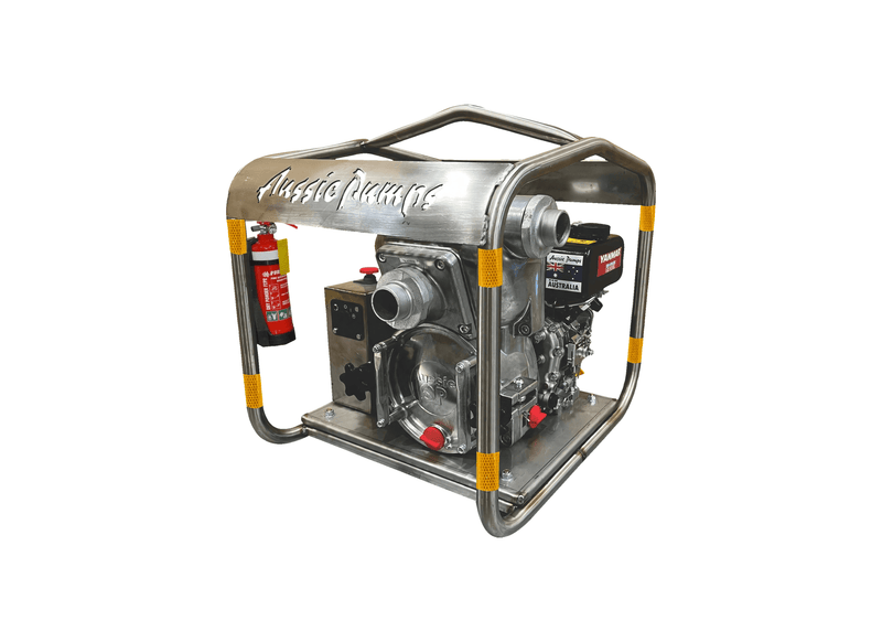 Aussie Pumps Mine Boss QP203T/L48E Aluminium 4.8HP Trash Pump with Yanmar L48E Diesel Engine