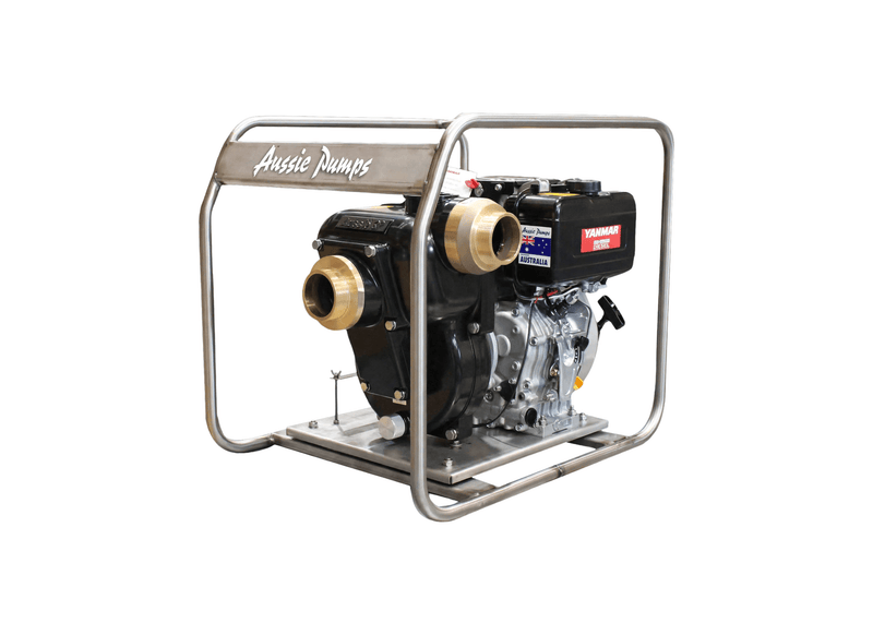 Aussie Pumps Mine Boss QP310SL/L100EMS2 Aluminium 10HP Water Transfer Pump with Yanmar L100EMS2 Diesel Engine