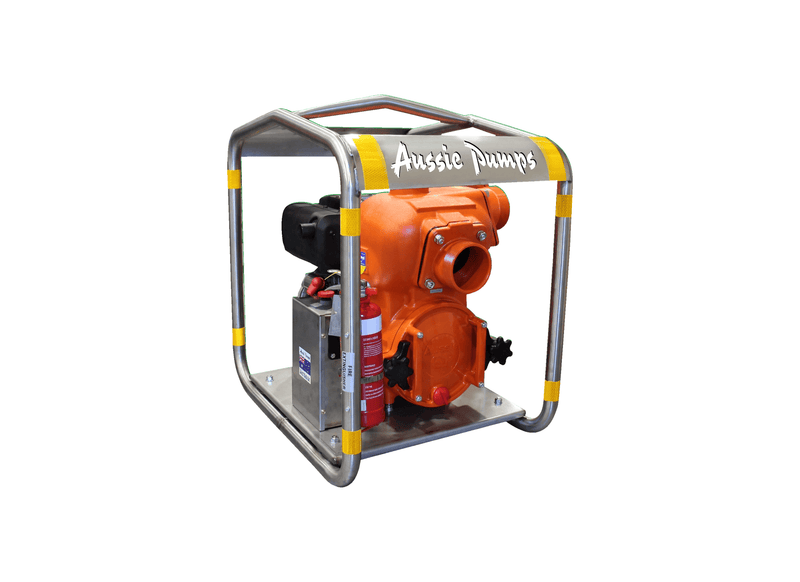 Aussie Pumps Mine Boss QP40T/L100EMS2 Aluminium 10HP Trash Pump with Yanmar L100EMS2 Diesel Engine