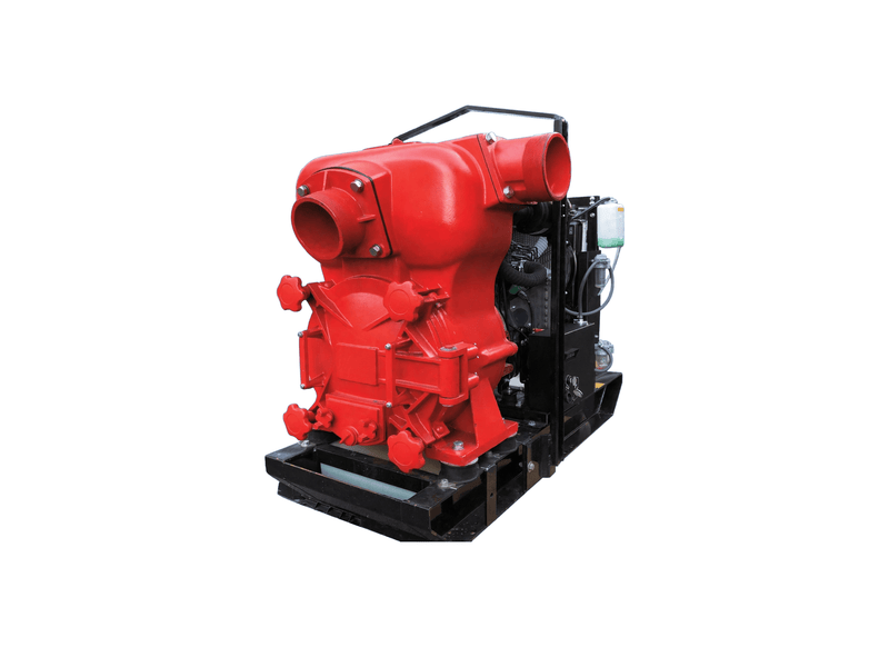 Aussie Pumps QP60TD QP-60TD/D1105 Cast Iron 24.8HP Skid Mount Trash Pump with Kubota Diesel Engine