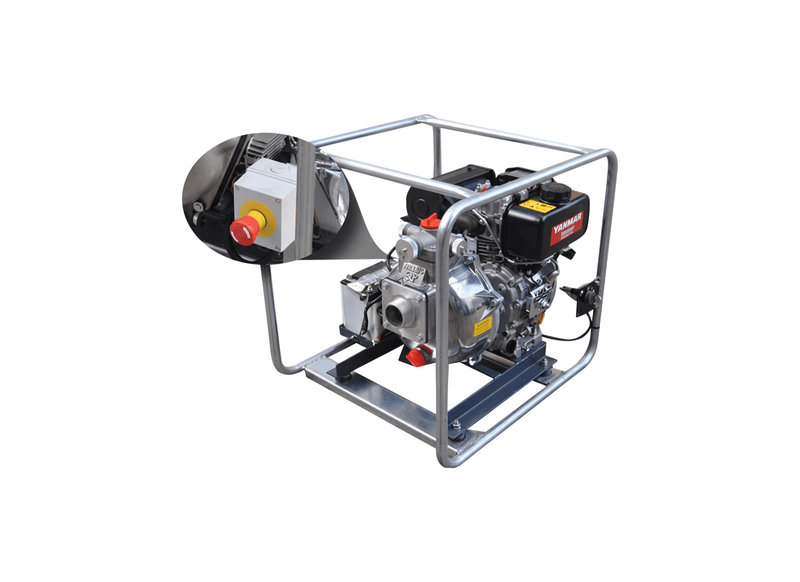 Aussie Pumps Viton Master QP209/L48EVITES Aluminium E-Stop Chemical Transfer Pump with Yanmar Diesel Engine