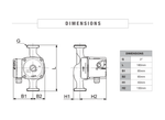 Bianco BIA-C3280-180 Stainless Steel 3-Speed Circulator Pump for Heating Systems with PPO Impeller