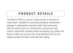 Bianco PDG150T Cast Iron Three Phase Macerator Pump for Biological Wastewater Pumping with Screw Rotor
