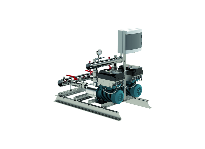 Calpeda BS2V 2MXHL 404-ITT Three Phase 2 x 0.75kW Variable Speed Twin Pump Booster Set with I-MAT Converter