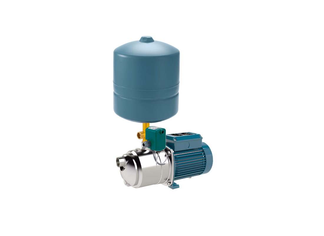 Calpeda P18-MXAM 205 stainless steel household pressure pump with closed impeller for water distribution.