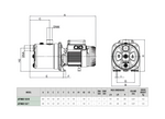 DAB JINOX132MP Stainless Steel Self-Priming Jet Pressure Pump with Pressure Switch Technopolymer Impeller