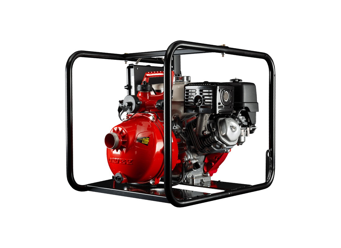 Davey 5190HRS2 aluminium firefighting pump with Honda petrol engine, self-priming for emergency water supply, single impeller.