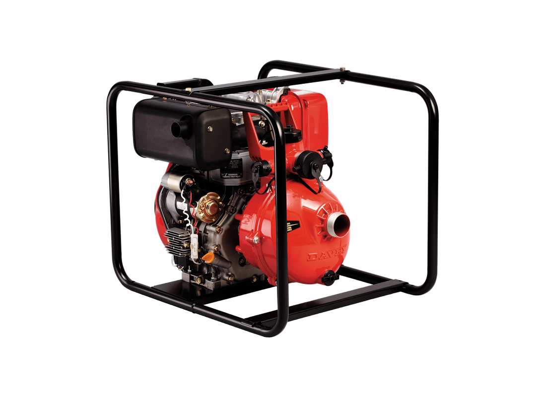 Davey 5270YE aluminium twin-stage firefighting pump with Yanmar diesel engine, designed for water supply systems.