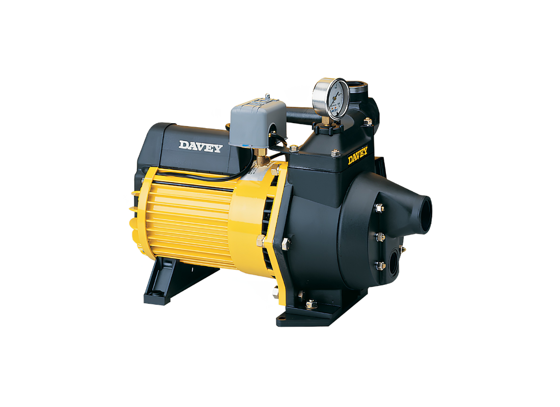 Davey K125D472 aluminium jet-assisted deep well pump with single impeller for elevated water distribution, durable and efficient.