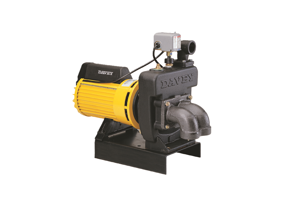 Davey KPJ240468 cast iron jet-assisted deep well pump with single impeller for high lift bore supply, designed for reliable water extraction.