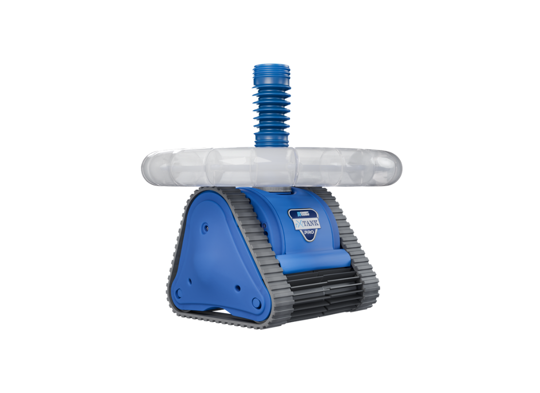 Davey Kreepy Krauly rx-Tank PRO robotic pool cleaner with dual hydraulic brushes and suction system for efficient pool cleaning.