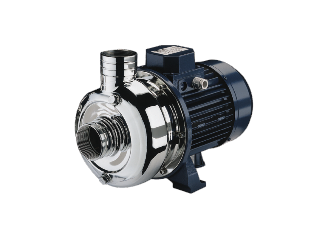 Ebara DWO 300 stainless steel high-temperature centrifugal pump with open impeller for fluid systems, designed for industrial use.