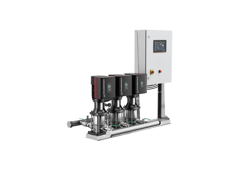 Grundfos Hydro MPC-E 3 x CRIE 20-3 Three Phase 3 x 5.5kW 304ss Booster System w/8L Tank and CU 352 Controller