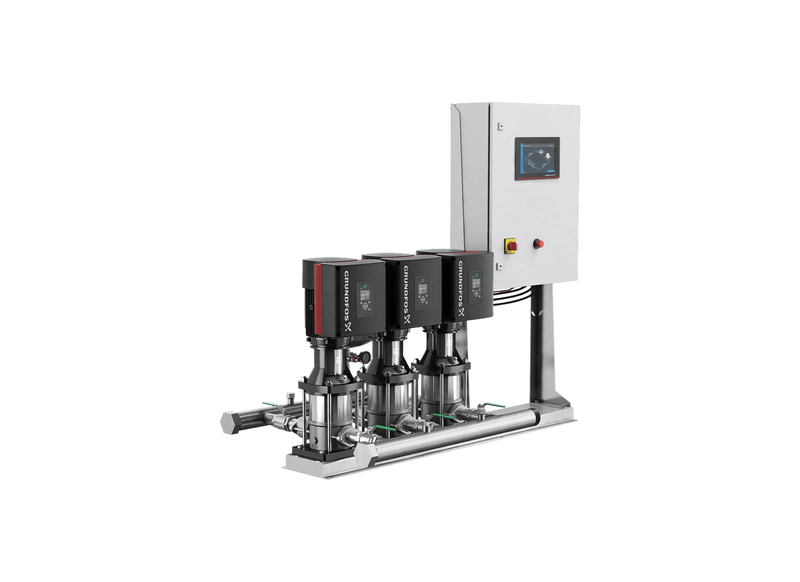 Grundfos Hydro MPC-E 3 x CRNE 20-1 Three Phase 3 x 2.2kW 304ss Booster System w/8L Tank and CU 352 Controller