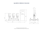 Grundfos Hydro MPC-E 3 x CRNE 20-4 Three Phase 3 x 7.5kW 304ss Booster System w/8L Tank and CU 352 Controller