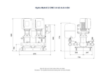 Grundfos Hydro Multi-E 2 x CRE 3-4 Three Phase 2 x 0.37kW Variable Speed Booster Pump Set with 24L Tank
