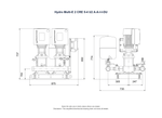 Grundfos Hydro Multi-E 2 x CRE 5-4 Three Phase 2 x 0.75kW Variable Speed Booster Pump Set with 24L Tank