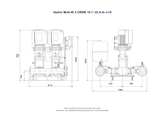 Grundfos Hydro Multi-E 2 x CRNE 15-1 Three Phase 2 x 1.5kW Variable Speed 304ss Booster Pump Set with 24L Tank