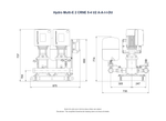Grundfos Hydro Multi-E 2 x CRNE 5-4 Three Phase 2 x 0.75kW Variable Speed 304ss Booster Pump Set with 24L Tank