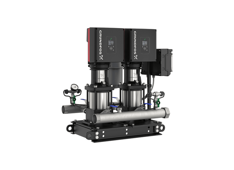 Grundfos Hydro Multi-E 2 x CRNE 5-4 Three Phase 2 x 0.75kW Variable Speed 304ss Booster Pump Set with 24L Tank